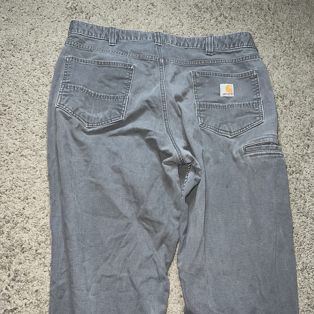 Carhartt Men's Rugged Flex Relaxed Fit Canvas Work‎ Pants Gray 38x34